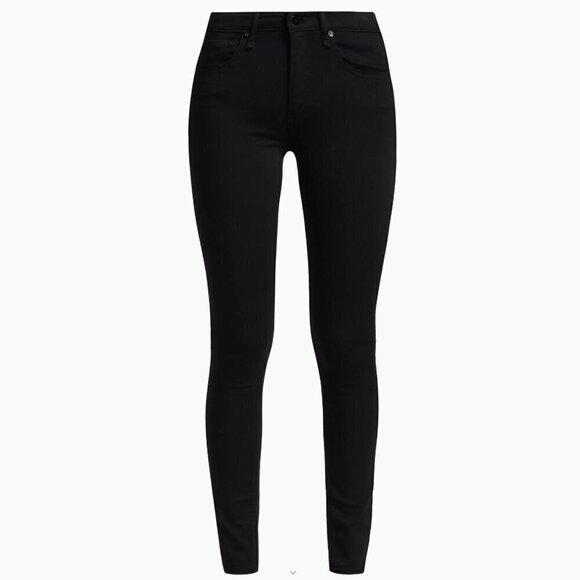 Rag & Bone Cate ankle skinny coated black jeans denim size 28 - Picture 7 of 10